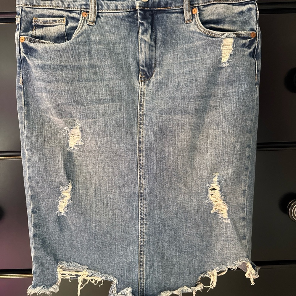 Blank NYC Blue Denim Skirt NWOT